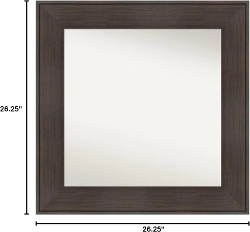 Vista 6 de Amanti Art Espejo personalizado, espejo de baño de veta de madera rústica William, espejo de pared o espejo de tocador de baño sobre el fregadero