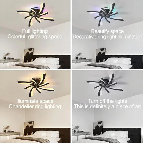 Vista 3 de Ceiling Lighting Fixtures, Multi Color Led Ceiling Light, Rgb Ceiling Light Led ceiling light, Indoor dimmable light, Can control color lights