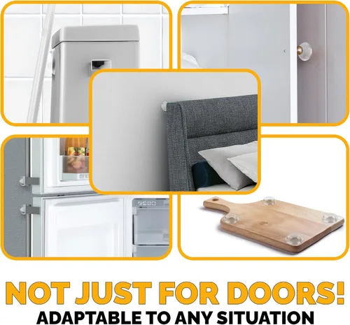 Vista 9 de Ducki - Topes de puerta para pared de 1.5 pulgadas (paquete de 6 transparentes), autoadhesivos y discretos, protector de pared para pomo de puerta