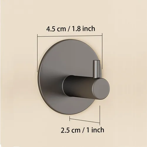 Vista 2 de Miliocry Paquete de 6 ganchos para toallas de baño, ganchos adhesivos para colgar toallas de baño, ganchos de pared resistentes, resistentes al