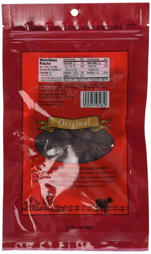 Vista 4 de Trader Joe's Natural Beef Jerky sabor original, paquete de 4 onzas (original)