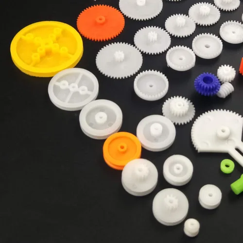 Vista 5 de EUDAX Kit de paquete de engranajes de plástico de 82 piezas – Juego de accesorios surtidos de engranajes de bricolaje para juguete, motor, coche