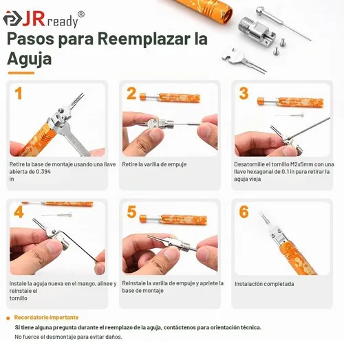 Vista 6 de JRready ST5281 2PCS P-D173 Puntas de repuesto para DAP-D173 Extractor de pasador de varilla expulsor-Terminal Accesorios de herramienta