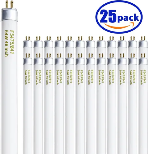 Vista 5 de Konideke F54T5/841/HO 54W T5 HO - Tubo de luz fluorescente T5 de 46 pulgadas, bombilla fluorescente de 54 W, F54T5/841/CW, 4100K blanco frío, 80