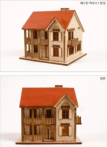 Vista 2 de DESKTOP - Kit modelo de madera Western House 1 por Young Modeler