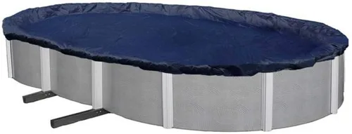 Vista 20 de Swimline Hydrotools Ripstopper - Cubierta resistente de 16 x 28 pies, color verde/negro, con cabrestante y cable, protección ultravioleta