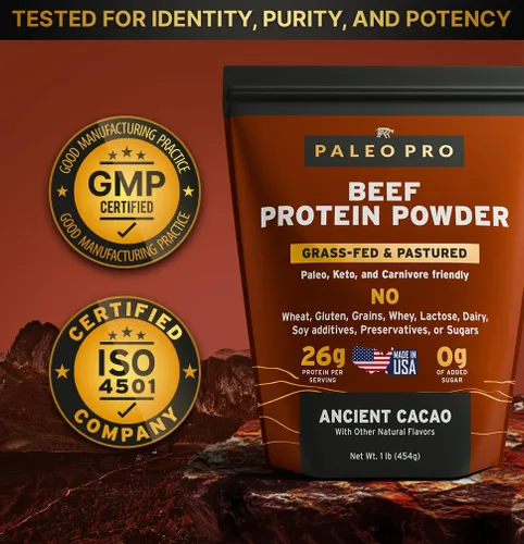 Vista 4 de Proteínas paleo en polvo, 1 libra/16 oz, de PaleoPro, 1