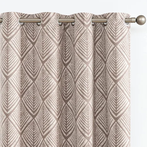 Vista 10 de jinchan Cortinas 80% opacas para dormitorio, cortinas con patrones geométricos para sala de estar, tratamientos de ventana para oscurecer la Azul