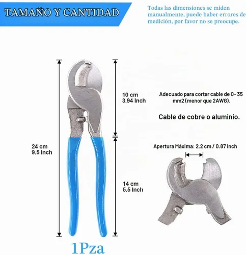 Vista 3 de Glarks 2 piezas de crimpadora de terminales de alambre herramienta de crimpado de terminal Cu/Al Terminal de trinquete Alicates de electricista