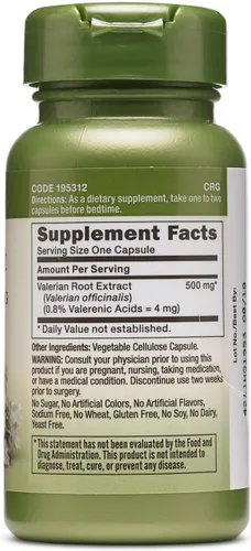 Vista 2 de GNC Herbal Plus Extracto de raíz de valeriana 500 MG,50 porciones