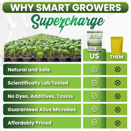 Vista 8 de Hongos micorrízicos con bacterias beneficiosas, Trichoderma, algas marinas, melaza, yuca, Smart Grower Supercharge Potenciador de raíces de plantas