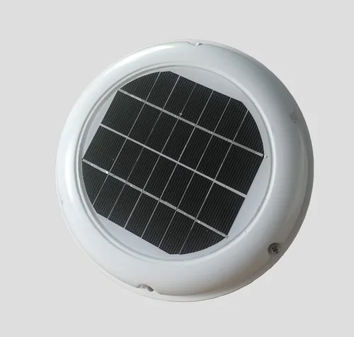 Vista 2 de Ventilador de ventilación solar de 2.5 W, ventilador de escape montado en el techo, flujo de aire máximo de 60 CFM, área de ventilación de 7-10㎡