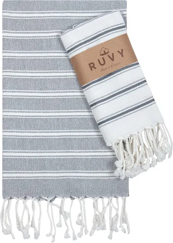 Vista 9 de Ruvy Home Basics - Juego de 2 toallas de mano turcas para baño, 18 x 40 pulgadas, algodón y baño decorativo, toallas de cocina, paños de cocina, té