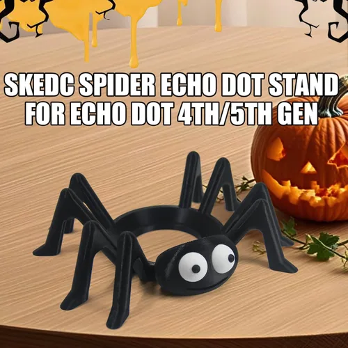 Vista 2 de SKEDC Soporte de Echo Dot de araña para Echo Dot 4ª/5ª generación, soporte de Echo Dot impreso en 3D, soporte de eco de altavoz inteligente, Negro #1