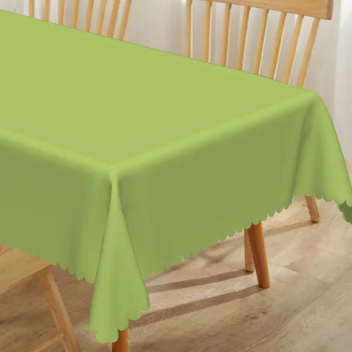 Vista 5 de 52x70inches Apple Green Tablecloth Heavy Duty Washable Polyester Fabric Table Cloth Rectangular Solid Color Table Cover for Kitchen Dining Room