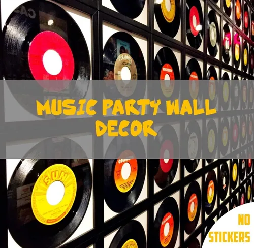 Vista 4 de MINI ZOZI Discos de vinilo en blanco negro de 12 pulgadas, 30 unidades en 1 paquete para decoración de habitación o decoración del hogar en la pared