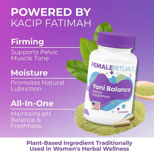 Vista 4 de Female Rituals Yoni Balance - Pastillas de ajuste vaginal con Kacip Fatimah, no necesita gel o crema de apriete, rejuvenecimiento vaginal y crema