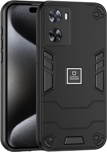 Vista 387 de Funda compatible con Redmi A1, compatible con Redmi A2 2 en 1 [PC dura + TPU], funda de teléfono negra
