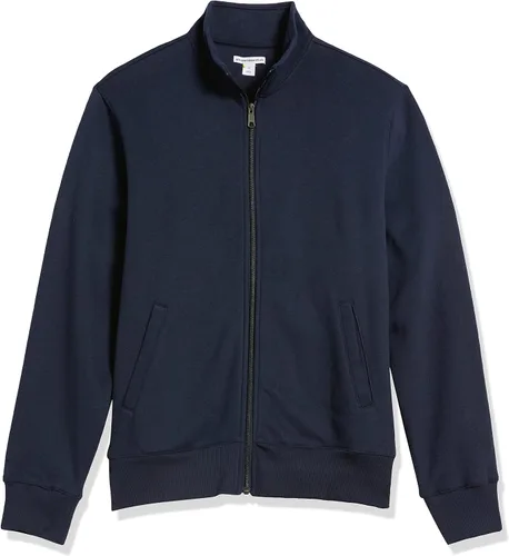Vista 6 de Tienda Essentials - Sudadera con cremallera completa y cuello alto falso para hombre