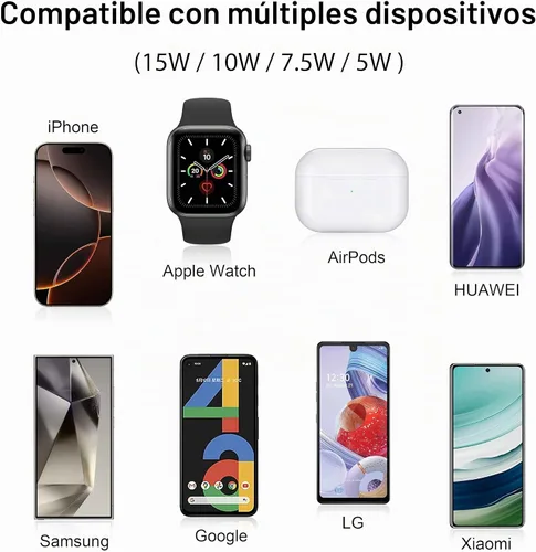 Vista 4 de Alfombrilla de mouse de carga inalámbrica de 15 W con soporte de muñeca, cargador inalámbrico Qi rápido para iPhone 17/16/15/14/13/12/12