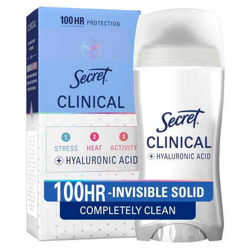 Vista 12 de Secret Clinical Strength 100HR Defense, desodorante antitranspirante sólido invisible para mujeres, edición Paige Bueckers, protección contra
