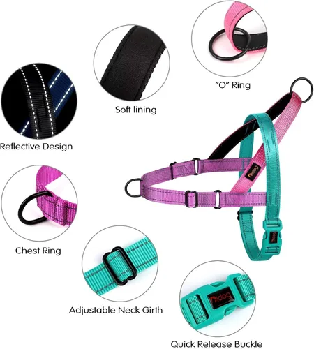 Vista 2 de Didog Arnés sin tirones para perro, con mango acolchado suave, ajuste rápido y ligero ajustable, fácil de entrenar y caminar para perros pequeños