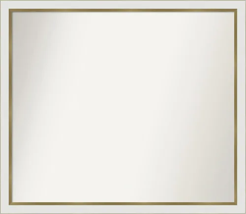 Vista 552 de Amanti Art Espejo personalizado, espejo de baño estrecho Alexandria White Wash, espejo de pared o espejo de tocador de baño sobre el fregadero