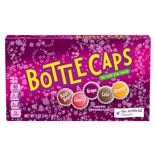 Vista 4 de Tapas de botellas de caramelo duro con gaseosa para reventar, caja