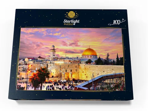 Vista 4 de MyPuzzle Skyline of the Old City At The Western Wall y el Temple Mount in Jerusalem Israel - Rompecabezas prémium de 100 piezas para adultos