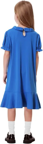 Vista 7 de Lucy - Vestido de Halloween para niños, disfraz de Halloween con mangas con volantes, vestidos familiares de 7 a 8 años