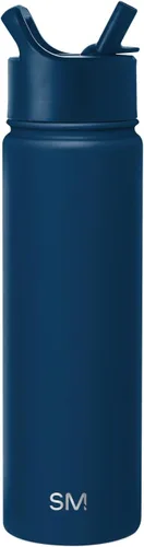 Vista 85 de Simple Modern botella de agua con tapa con pajita, termo de acero inoxidable con aislamiento al vacío, reutilizable, sin BPA, sin fugas