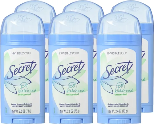 Vista 8 de Secret Antitranspirante y desodorante para mujer, sólido invisible original sin perfume, pH equilibrado, 2.6 onzas (paquete de 6)