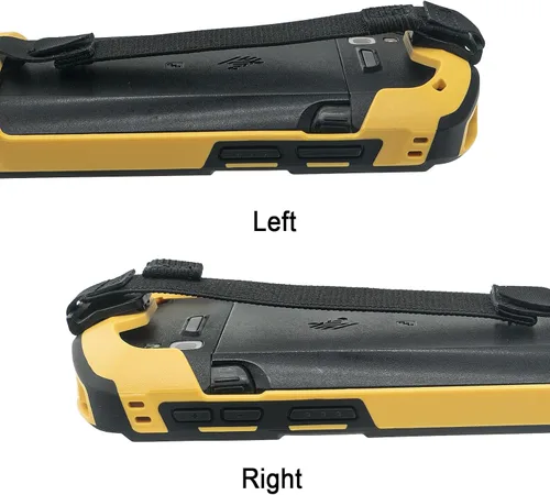 Vista 5 de Funda protectora para parachoques con correa de mano para Zebra TC51 TC510K TC52 TC56 TC57 (negro+amarillo)