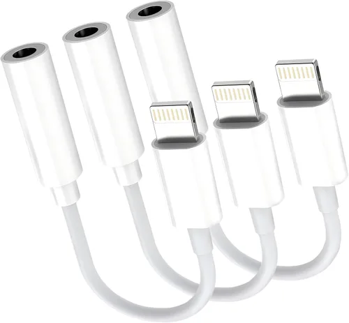 Vista 8 de [Certificado MFi de Apple] Paquete de 2 adaptadores de audio auxiliar Lightning a 3.5mm, dongle convertidor de conector de auriculares para iPhone