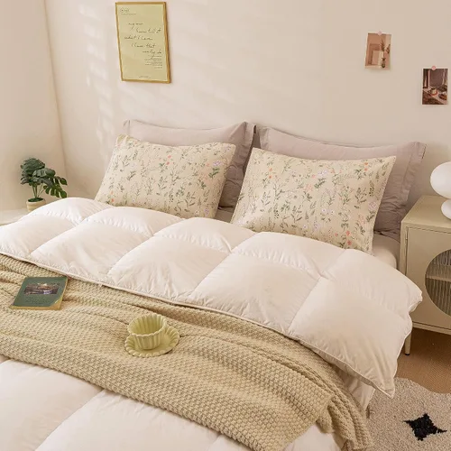 Vista 5 de ECOCOTT Juego de 2 fundas de almohada florales de tamaño estándar, 100% algodón lavado con cierre de sobre, fundas de almohada estampadas de flores