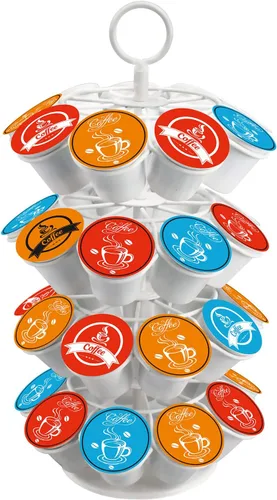 Vista 8 de Organizador de carrusel de cápsulas de café compatible con 36 cápsulas de taza
