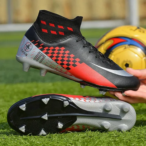Vista 4 de Qzzsmy Tacos de fútbol deportivos para hombre zapatos de fútbol de alta calidad zapatos deportivos para niños grandes