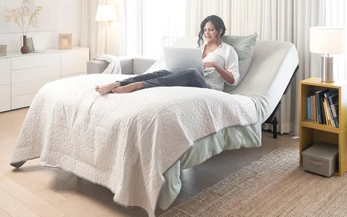 Vista 5 de Stratiform Cosmo Austin Base de cama ajustable Tamaño Queen Control remoto inalámbrico Posiciones ergonómicas de memoria Antironquidos