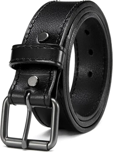 Vista 9 de Cinturón de cuero para pistola para hombre, cinturón resistente de 1.5 pulgadas para trabajo CCW