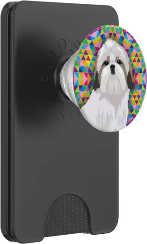 Vista 8 de Shih Tzu – Regalo para amante del perro – PopSockets agarre y soporte para teléfonos y tabletas, Negro