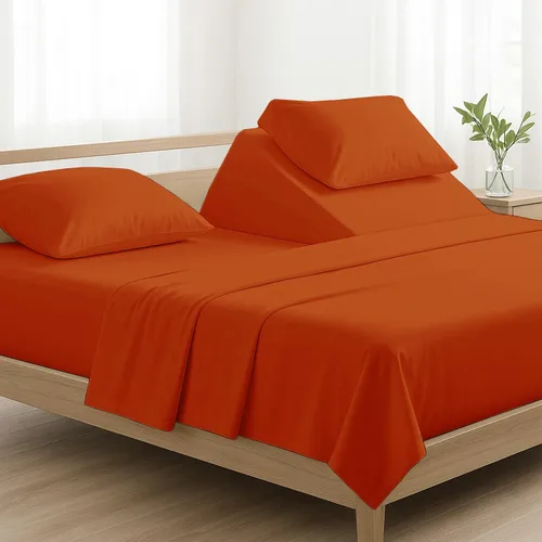 Vista 18 de 4 piezas de lujo Split Top Queen 100% algodón egipcio de 800 hilos (ajustable, parte superior flexible tamaño queen) sábanas divididas de 28