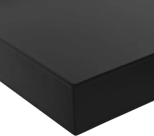 Vista 6 de 2 estantes flotantes de pared negros de 15.7 x 7.9 x 1.5 pulgadas
