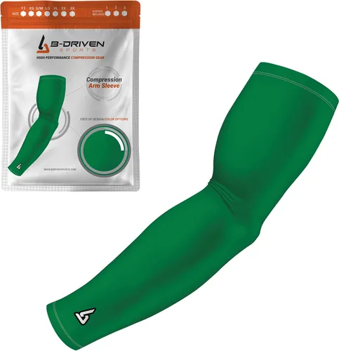 Vista 40 de B-Driven Sports Manga de Compresión Pro-Fit para Brazo - Deportes Atléticos Baloncesto, Fútbol, Sóftbol, Carrera, Juegos, - nan (1 unidad)
