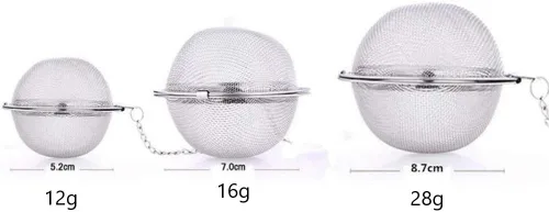 Vista 5 de Mayata 3pcs acero inoxidable malla fina condimento bola de cocina sopa especias guiso filtro herramienta de cocina bolsa de té de metal bola de té