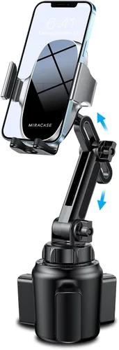 Vista 7 de Miracase Soporte Universal para Teléfono en Portavasos de Coche, [Versión Mejorada] Soporte Ajustable de Cuello Largo para Portavasos de Coche