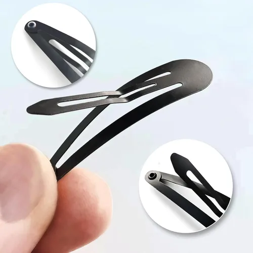 Vista 7 de HAALII Pinzas para el cabello a presión, paquete de 40 pasadores de 2 pulgadas, pinzas de metal para el cabello, diapositivas, para mujeres y niñas