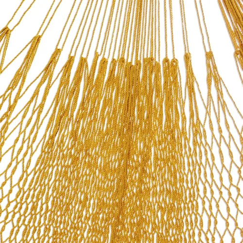 Vista 5 de Novica Handmade Uxmal Ocher Cotton Rope Hammock (Single)