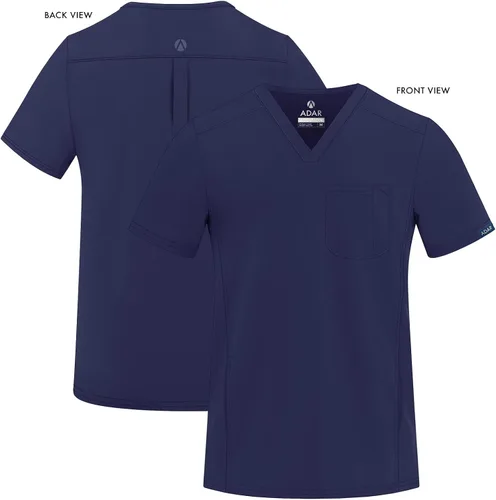 Vista 5 de Adar Addition Scrubs - Camisa médica moderna con cuello en V y múltiples bolsillos
