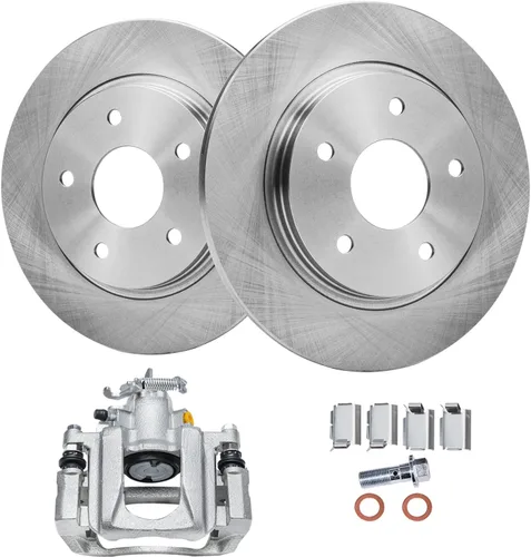 Vista 19 de Detroit Axle - Kit de freno delantero para Toyota RAV4 Prius V Lexus HS250h Scion xB Rotores de disco de 10.83 pulgadas Reemplazo de la pinza