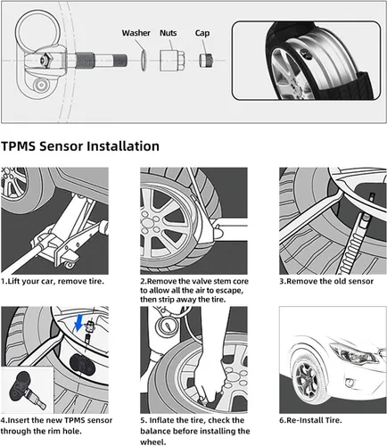 Vista 6 de 20923680 315MHz Sensor de neumáticos preprogramado compatible con Chevy Silverado GMC Sierra Cadillac ATS y otros vehículos GM Sistema de monitoreo